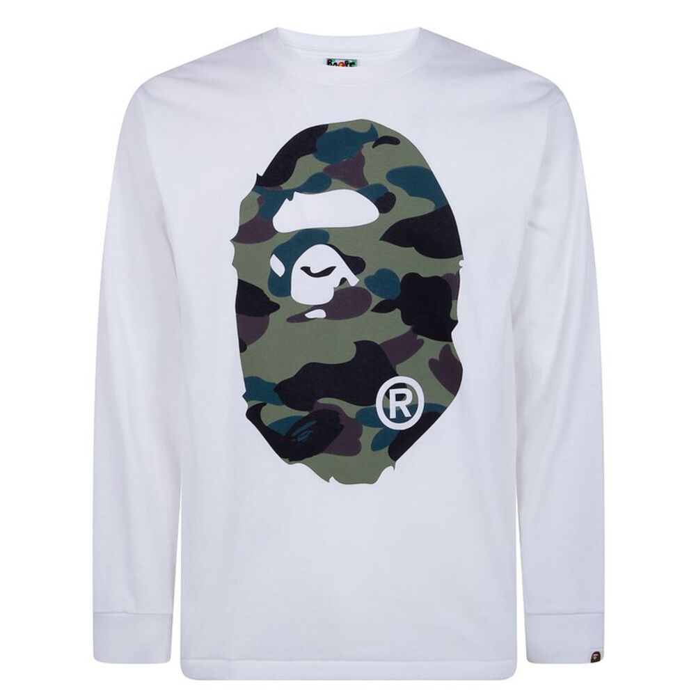Bape Unisex "1St Camo Big Ape Head Ls Tee M" T-Shirt
